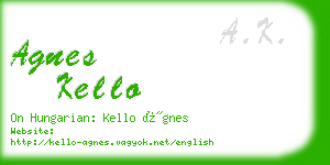 agnes kello business card